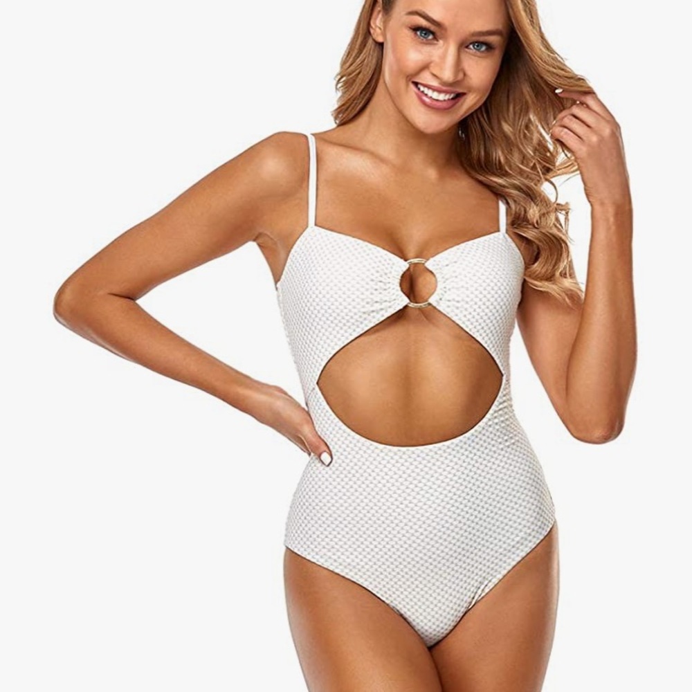 Gorgeous gold&white swimsuit